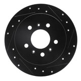 R1 Concepts 06-10 Buick LaCrosse Rear Right Drilled & Slotted Black Brake Rotor by R1 Concepts RNC-633-45011R