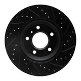 R1 Concepts 06-16 Buick Lucerne Front Left Drilled & Slotted Black Brake Rotor by R1 Concepts RNC-633-45012L