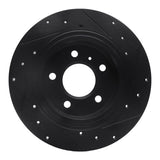 R1 Concepts 06-11 Buick Lucerne Rear Left Drilled & Slotted Black Brake Rotor by R1 Concepts RNC-633-45013L