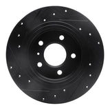 R1 Concepts 06-11 Buick Lucerne Rear Right Drilled & Slotted Black Brake Rotor by R1 Concepts RNC-633-45013R