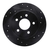 R1 Concepts 06-11 Buick Lucerne Rear Right Drilled & Slotted Black Brake Rotor by R1 Concepts RNC-633-45013R