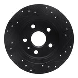 R1 Concepts 11-16 Buick Regal Rear Left Drilled & Slotted Black Brake Rotor by R1 Concepts RNC-633-45015L