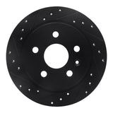 R1 Concepts 11-16 Buick Regal Rear Left Drilled & Slotted Black Brake Rotor by R1 Concepts RNC-633-45015L