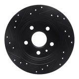 R1 Concepts 11-16 Buick LaCrosse Rear Right Drilled & Slotted Black Brake Rotor by R1 Concepts RNC-633-45015R