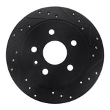 R1 Concepts 11-16 Buick LaCrosse Rear Right Drilled & Slotted Black Brake Rotor by R1 Concepts RNC-633-45015R