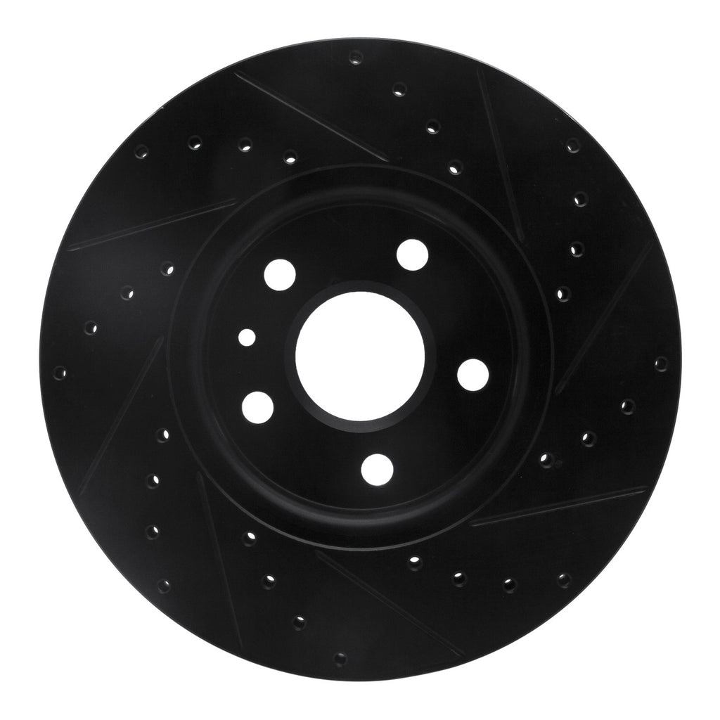 R1 Concepts 10-25 Buick Allure Front Left Drilled & Slotted Black Brake ...