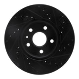 R1 Concepts 10-25 Buick Allure Front Left Drilled & Slotted Black Brake Rotor by R1 Concepts RNC-633-45016L