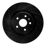 R1 Concepts 09-17 Buick Regal Front Left Drilled & Slotted Black Brake Rotor by R1 Concepts RNC-633-45017L