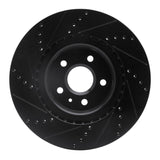 R1 Concepts 09-17 Buick Regal Front Right Drilled & Slotted Black Brake Rotor by R1 Concepts RNC-633-45017R