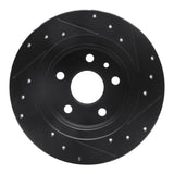 R1 Concepts 11-22 Buick Encore Rear Left Drilled & Slotted Black Brake Rotor by R1 Concepts RNC-633-45018L