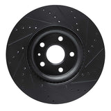 R1 Concepts 13-19 Buick Regal Front Left Drilled & Slotted Black Brake Rotor by R1 Concepts RNC-633-45019L
