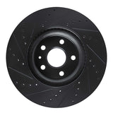R1 Concepts 13-19 Buick Regal Front Right Drilled & Slotted Black Brake Rotor by R1 Concepts RNC-633-45019R