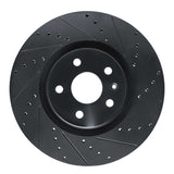 R1 Concepts 13-19 Buick Regal Front Right Drilled & Slotted Black Brake Rotor by R1 Concepts RNC-633-45019R