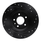R1 Concepts 16-18 Buick Envision Rear Left Drilled & Slotted Black Brake Rotor by R1 Concepts RNC-633-45022L