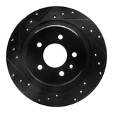 R1 Concepts 16-18 Buick Envision Rear Left Drilled & Slotted Black Brake Rotor by R1 Concepts RNC-633-45022L