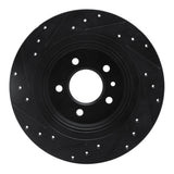 R1 Concepts 16-18 Buick Envision Rear Right Drilled & Slotted Black Brake Rotor by R1 Concepts RNC-633-45022R