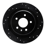 R1 Concepts 16-18 Buick Envision Rear Right Drilled & Slotted Black Brake Rotor by R1 Concepts RNC-633-45022R
