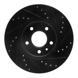 R1 Concepts 2011-2025 Buick Encore GX Front Left Drilled & Slotted Black Brake Rotor by R1 Concepts RNC-633-45045L