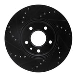 R1 Concepts 2011-2025 Buick LaCrosse Front Right Drilled & Slotted Black Brake Rotor by R1 Concepts RNC-633-45045R