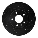 R1 Concepts 2011-2025 Buick LaCrosse Front Right Drilled & Slotted Black Brake Rotor by R1 Concepts RNC-633-45045R