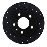 R1 Concepts 20-25 Buick Encore GX Rear Left Drilled & Slotted Black Brake Rotor by R1 Concepts RNC-633-45047L