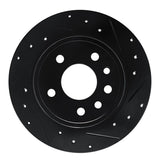 R1 Concepts 97-01 Cadillac CATERA Rear Right Drilled & Slotted Black Brake Rotor by R1 Concepts RNC-633-46001R