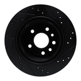 R1 Concepts 01-01 Cadillac CATERA Rear Left Drilled & Slotted Black Brake Rotor by R1 Concepts RNC-633-46002L
