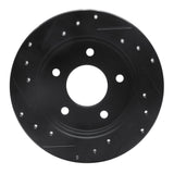 R1 Concepts 86-92 Buick Riviera Rear Right Drilled & Slotted Black Brake Rotor by R1 Concepts RNC-633-46003R