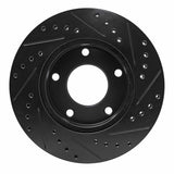 R1 Concepts 69-78 Cadillac Eldorado Front/Rear Left Drilled & Slotted Black Brake Rotor by R1 Concepts RNC-633-46004L