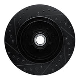 R1 Concepts 90-90 Cadillac BROUGHAM Front Right Drilled & Slotted Black Brake Rotor by R1 Concepts RNC-633-46006R