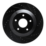 R1 Concepts 97-09 Cadillac XLR Left Front Drilled & Slotted Black Brake Rotor by R1 Concepts RNC-633-46007D