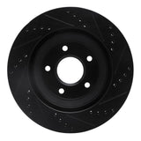 R1 Concepts 97-09 Cadillac XLR Right Front Drilled & Slotted Black Brake Rotor by R1 Concepts RNC-633-46008D