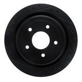 R1 Concepts 97-13 Cadillac XLR Rear Left Drilled & Slotted Black Brake Rotor by R1 Concepts RNC-633-46009L
