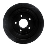 R1 Concepts 97-13 Cadillac XLR Rear Right Drilled & Slotted Black Brake Rotor by R1 Concepts RNC-633-46009R