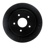 R1 Concepts 97-13 Cadillac XLR Rear Right Drilled & Slotted Black Brake Rotor by R1 Concepts RNC-633-46009R