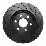 R1 Concepts 98-99 Cadillac DEVILLE Front Left Drilled & Slotted Black Brake Rotor by R1 Concepts RNC-633-46010L