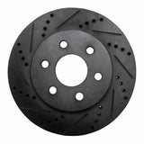 R1 Concepts 98-99 Cadillac DEVILLE Front Left Drilled & Slotted Black Brake Rotor by R1 Concepts RNC-633-46010L