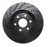 R1 Concepts 98-99 Cadillac DEVILLE Front Right Drilled & Slotted Black Brake Rotor by R1 Concepts RNC-633-46010R