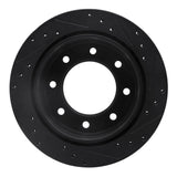 R1 Concepts 00-11 Cadillac DTS Rear Left Drilled & Slotted Black Brake Rotor by R1 Concepts RNC-633-46011L