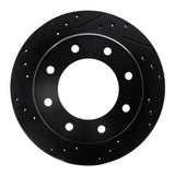 R1 Concepts 00-11 Cadillac DTS Rear Left Drilled & Slotted Black Brake Rotor by R1 Concepts RNC-633-46011L
