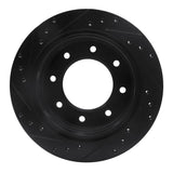 R1 Concepts 00-11 Cadillac DTS Rear Right Drilled & Slotted Black Brake Rotor by R1 Concepts RNC-633-46011R