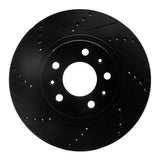 R1 Concepts 03-07 Cadillac CTS Front Left Drilled & Slotted Black Brake Rotor by R1 Concepts RNC-633-46012L