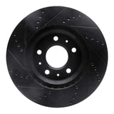 R1 Concepts 03-07 Cadillac CTS Front Right Drilled & Slotted Black Brake Rotor by R1 Concepts RNC-633-46012R