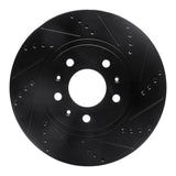 R1 Concepts 03-07 Cadillac CTS Front Right Drilled & Slotted Black Brake Rotor by R1 Concepts RNC-633-46012R