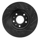 R1 Concepts 03-08 Cadillac STS Front Left Drilled & Slotted Black Brake Rotor by R1 Concepts RNC-633-46013L