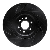 R1 Concepts 04-11 Cadillac CTS Front Right Drilled & Slotted Black Brake Rotor by R1 Concepts RNC-633-46015R