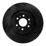 R1 Concepts 04-11 Cadillac CTS Front Right Drilled & Slotted Black Brake Rotor by R1 Concepts RNC-633-46015R
