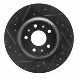 R1 Concepts 04-08 Cadillac CTS Front Left Drilled & Slotted Black Brake Rotor by R1 Concepts RNC-633-46017L