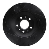 R1 Concepts 04-08 Cadillac CTS Front Right Drilled & Slotted Black Brake Rotor by R1 Concepts RNC-633-46017R