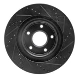 R1 Concepts 05-13 Cadillac XLR Front Left Drilled & Slotted Black Brake Rotor by R1 Concepts RNC-633-46018L